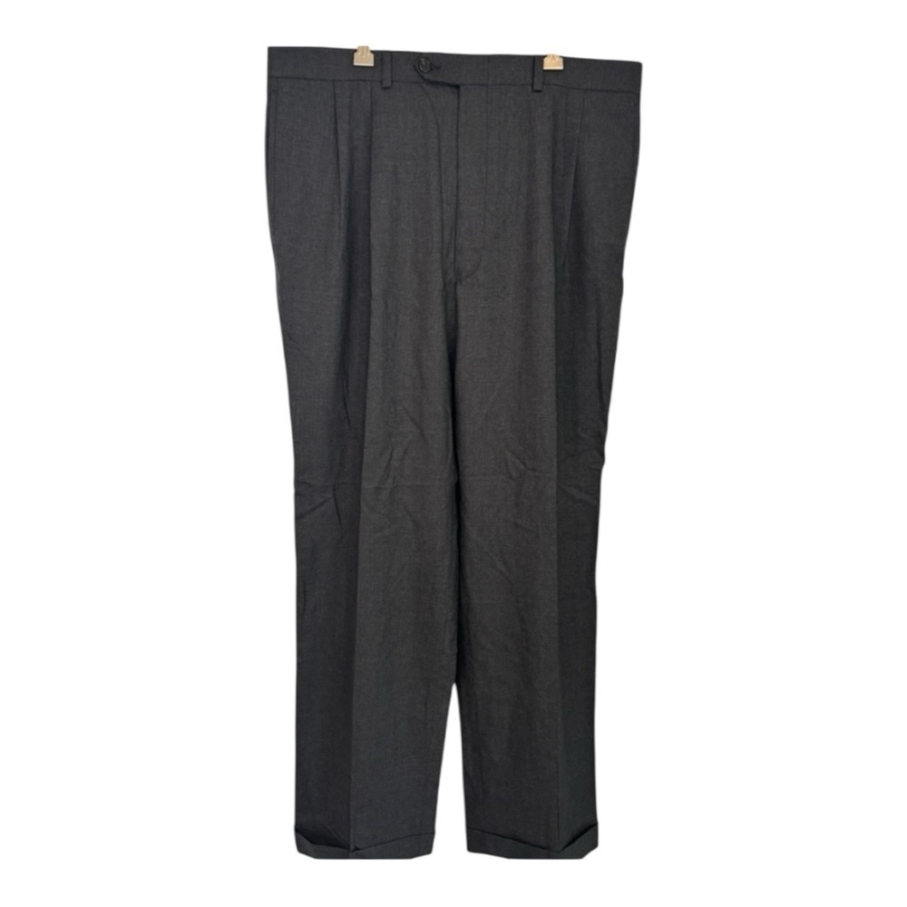 Ralph Lauren 100% Wool-Laine Dark Gray Classic Total Comfort Trousers
